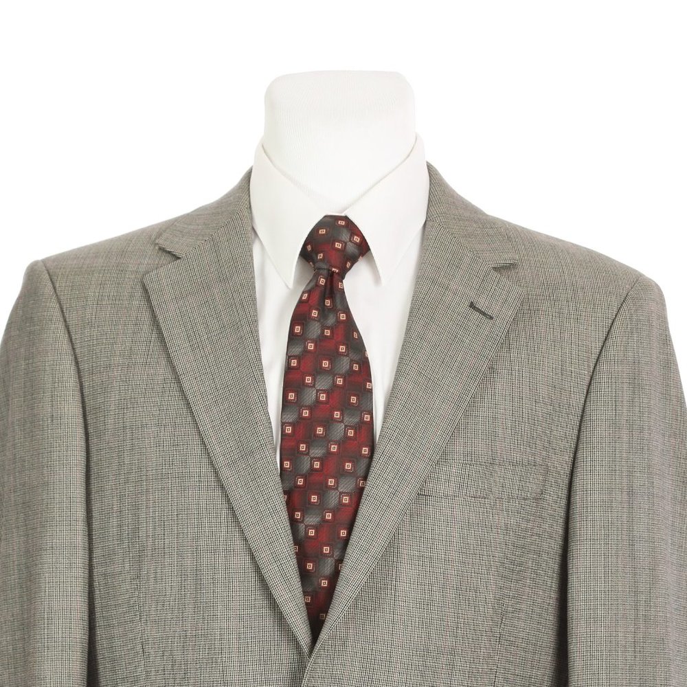 Andrew Fezza Two Button Gray Sharkskin Sport Coat - image 2